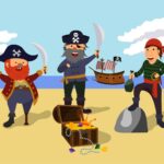 6424868-piratas-do-mar-encontraram-um-bau-de-tesouros-cartoon-personagens-piratas-plano-ilustracoes-com-tesouros-vetor (1)-c84efe7e